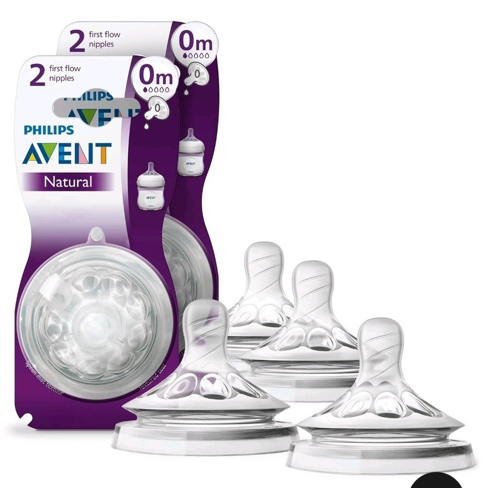 Philips Natural First Flow Nipple, 4 Pack, SCF657/43 new in box